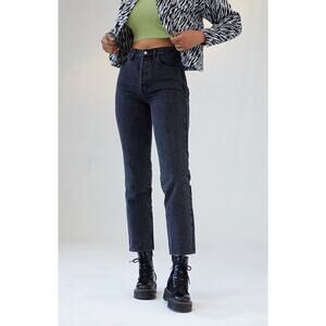 PacSun Eco Black Back Slash Dad Jeans Size 25 NWT